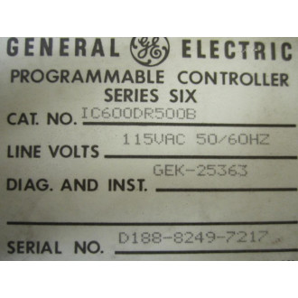 General Electric IC600DR500B Programmable Controller - Used