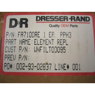 Dresser Rand FA7100RE Filter Element