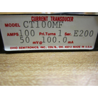 Ohio Semitronics CT100MF Current Transducer - Used