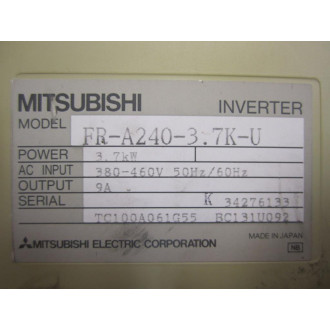 Mitsubishi FR-A240-3.7K-U AC Drive - Used