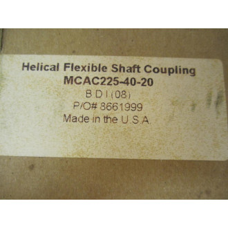 Helical MCAC225-40-20 Flexible Shaft Coupling