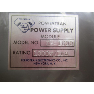 Ferrotran HM-1000 Power Supply Powertran