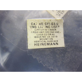 Heinemann CF1-G3-U 15 Amp Circuit Breaker CF1G3U (Pack of 2) - New No Box