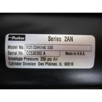 Parker 03.25 CD2ANU14AC 3.000 Cylinder - New No Box