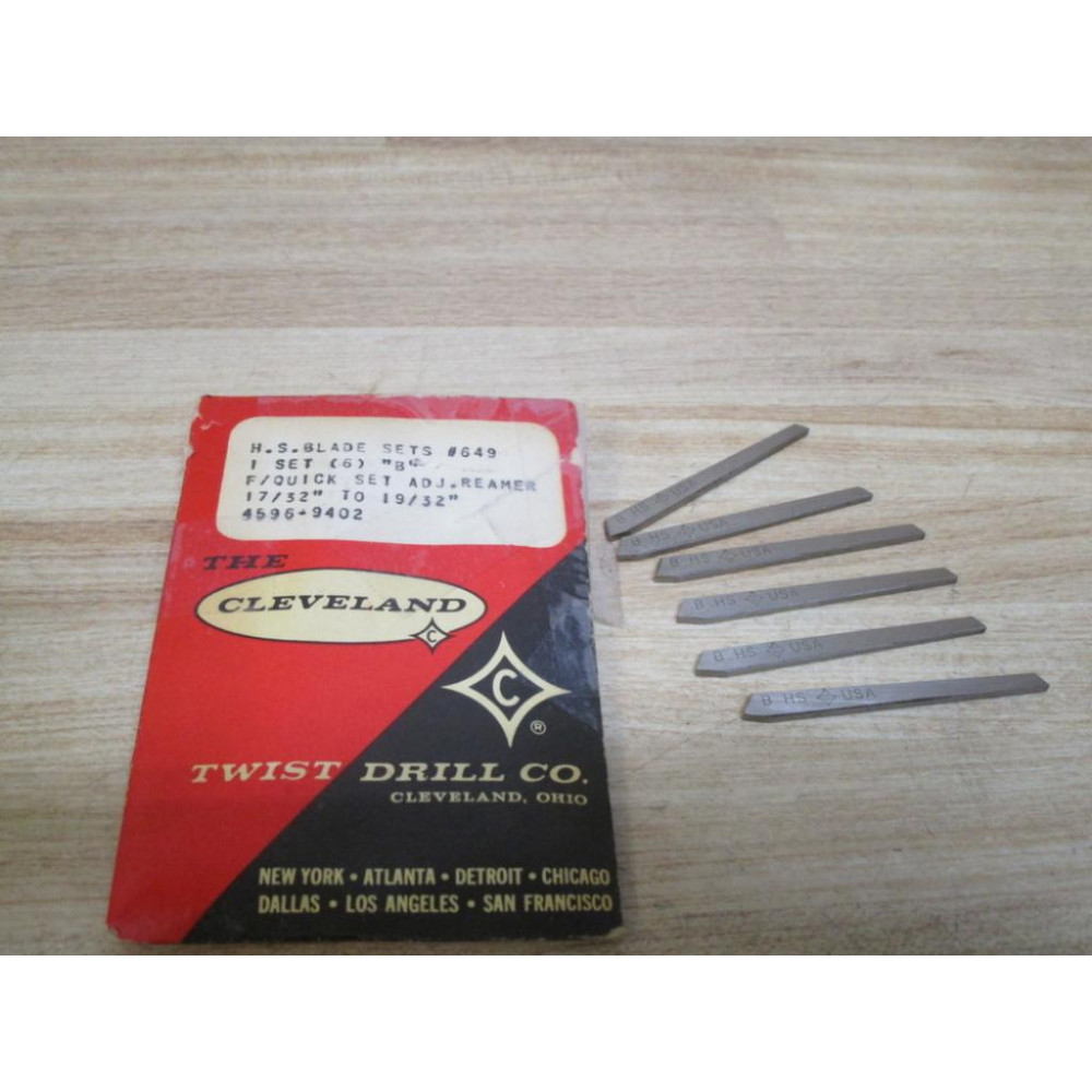 Cleveland Twist Drill 649 H.S. Blade Set 649 (Pack of 6)