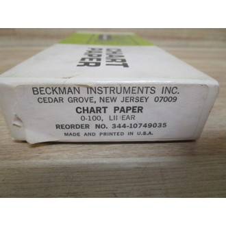 Beckman Instruments 344-10749035 Chart Paper