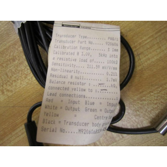 Schlumberger Industries 920606 Transducer - New No Box