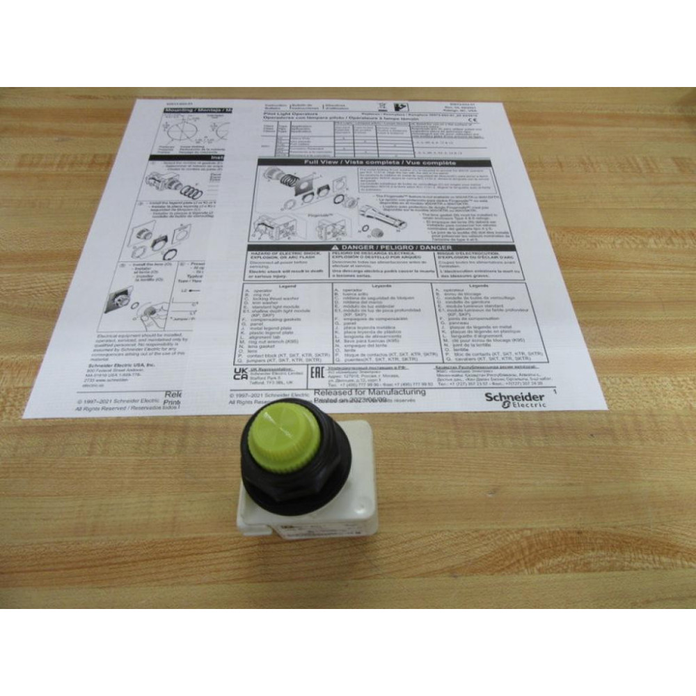 Square D 9001-SKP1Y31 Pilot Light - New No Box