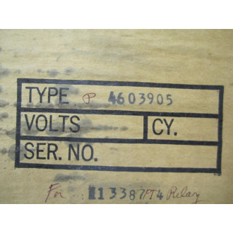 4603905 Relay 1133 87FT 4 7811