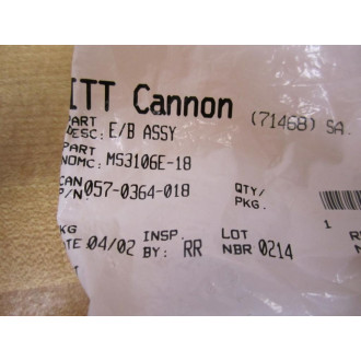 ITT Cannon Electric MS3106E-18 Connector And Fitting