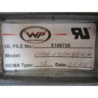 Weco CRGO-F9M9EN-10 Program Terminal Duplex - New No Box