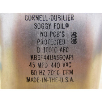 Cornell-Dubilier KBSF45-44PI Capacitor KSF44U456QAPI