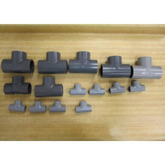 TEE Assortment Socket PVC Schedule 80 (Pack of 15) - New No Box