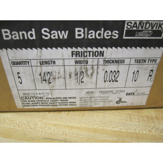Sandvik 3858-13-0.8-R-10 Band Saw Blade (Pack of 5)
