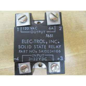 Elec Trol SA10034106 Solid State Relay (Pack of 2) - Used