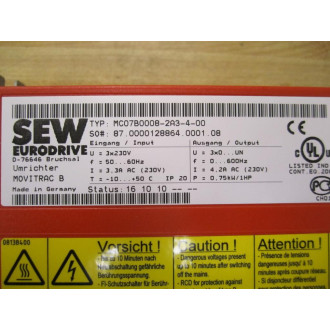 SEW Eurodrive MC07B0008-2A3-4-00 Drive - New No Box