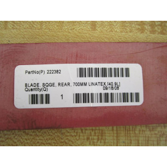 Linatex 222382 Rear Squeege 700MM - New No Box