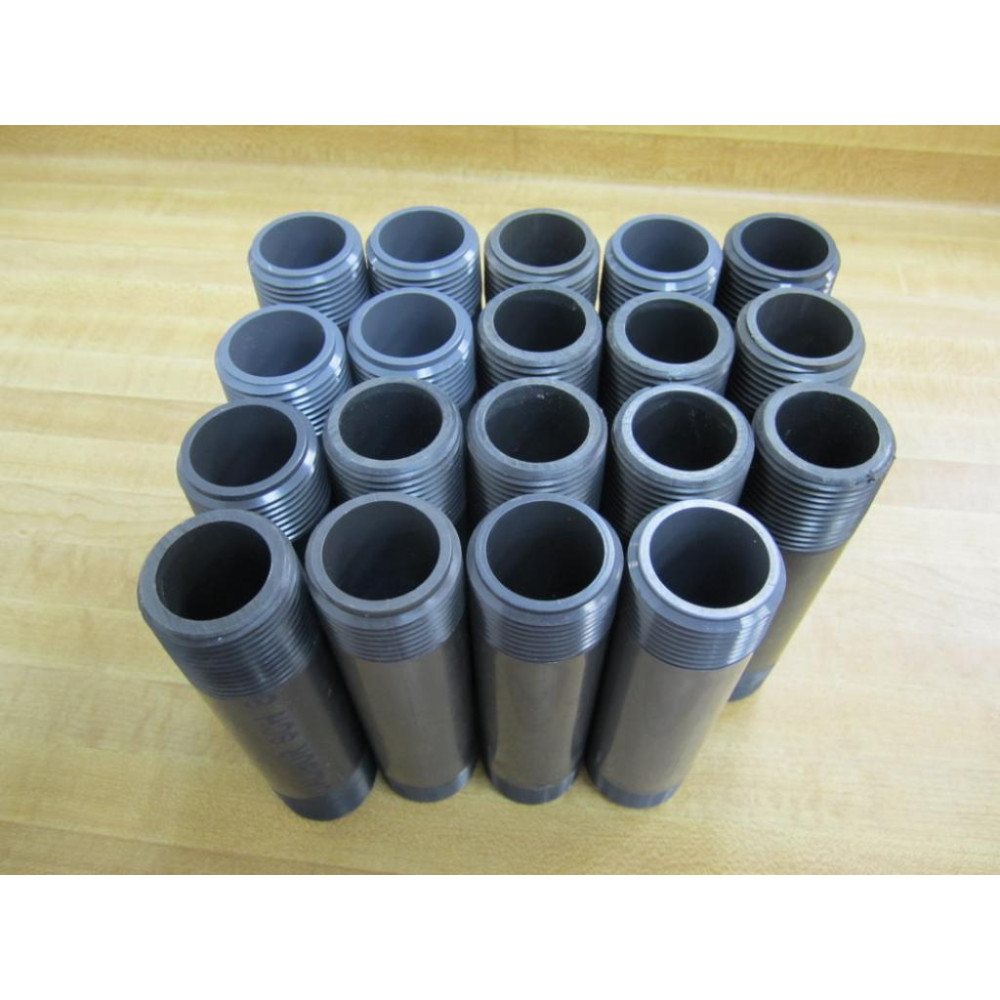 1" X 5" PVC Schedule 80 Nipple Bag Of 19 - New No Box