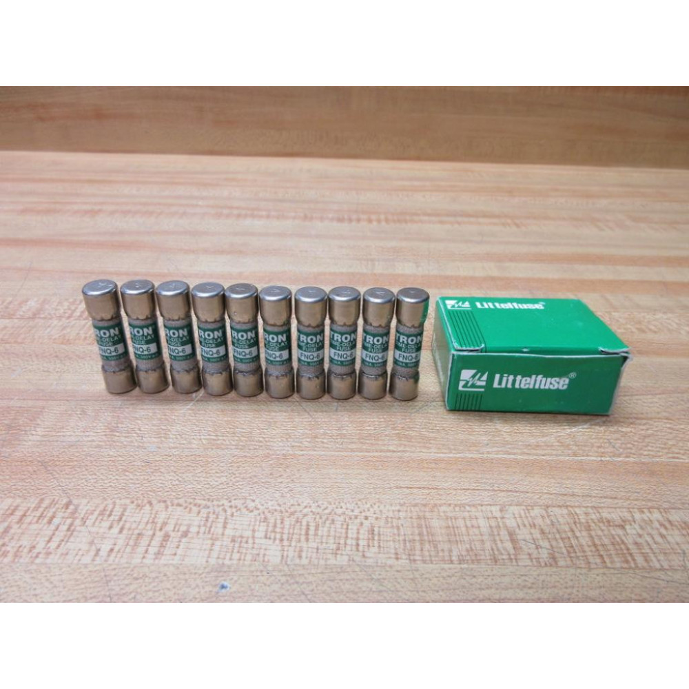 Buss FNQ-6 Bussmann Fuse Cross Ref 4XC56 (Pack of 10)