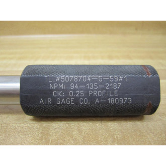 Air Gage A-180973 Gauge CK: 0.25 Profile - New No Box