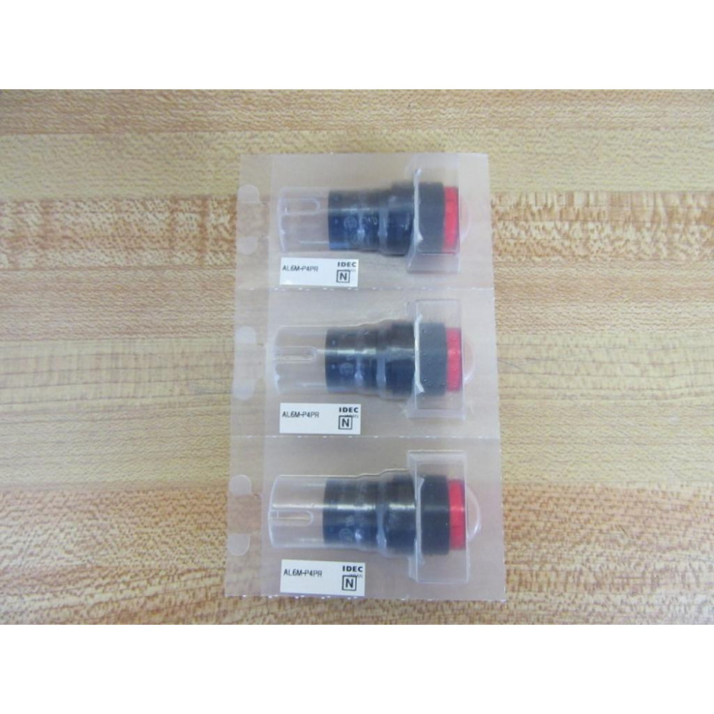 IDEC AL6M-P4P-R Red Lamps AL6MP4PR (Pack of 3)