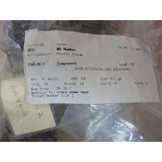 Generic 130570-2 Knob Retaining Ram Breakaway (Pack of 14) - New No Box