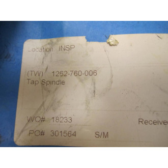 SMC 1262-760-008 1262-760-006 Tap Spindle - New No Box