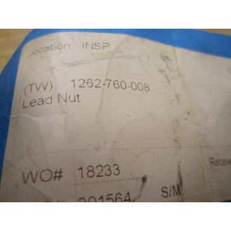 SMC 1262-760-008 1262-760-006 Tap Spindle - New No Box