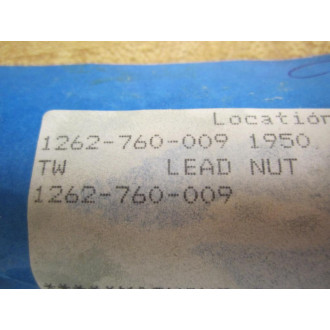 SMC 1262-760-031 Tap Spindle And Lead Nut - New No Box
