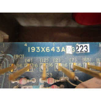General Electric 193X643ADG223 Control Card - Used