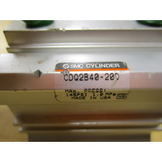 SMC CDQ2B40-200 Cylinder - Used