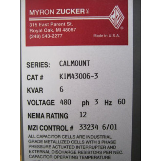 Myron Zucker KIM43006-3 Capacitor