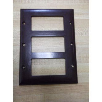 Slater Brown 3 Gang Wall Plate Electrical Pack of 8 - New No Box