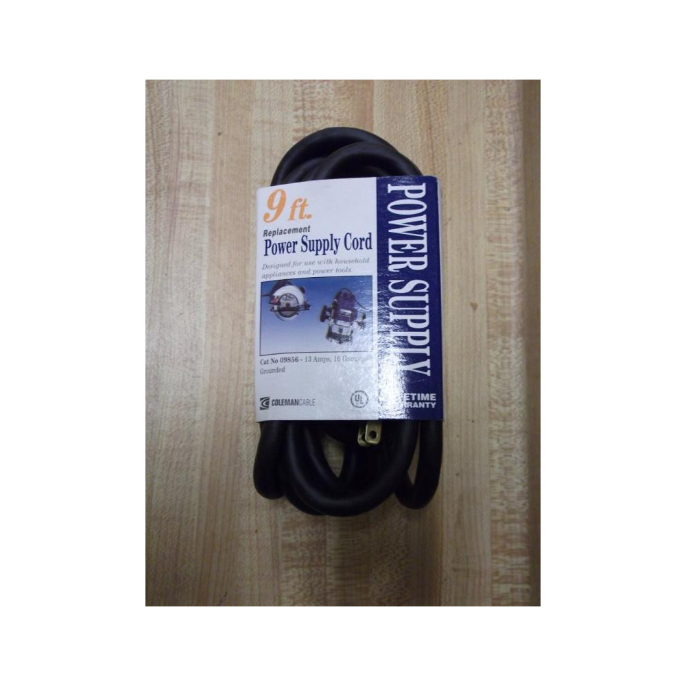 Coleman 09856 Replacement Power Cord 9ft