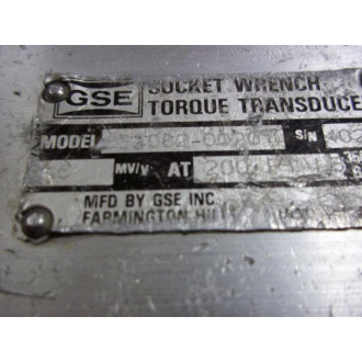 GSE 032062-0020 Socket Wrench Torque Transducer - Used