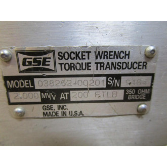 GSE 038262-00201 Gse Transducer - Used
