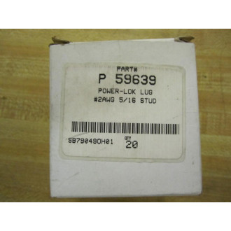 P 59639 Power-Lok Lug 2AWG 516 Stud (Pack of 20)