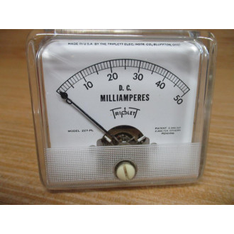 Triplett 227-PL DC 0-50 MA Panel Meter 227PL