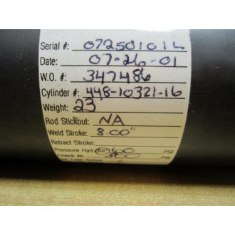 Milco 448-10321-16 Cylinder - New No Box