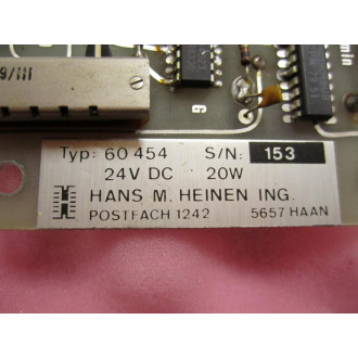 Heinen 60 454 Circuit Board - Used