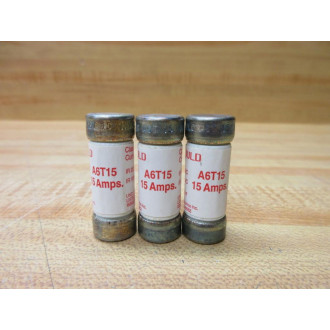 Gould Shawmut Ferraz A6T15 Fuse Cross Ref 4ZAE4 (Pack of 2) - New No Box