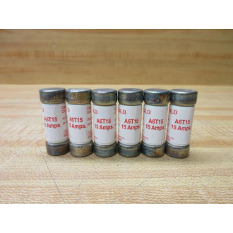 Gould Shawmut Ferraz A6T15 Fuse Cross Ref 4ZAE4 (Pack of 2) - New No Box