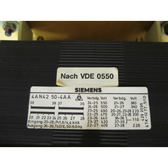 Siemens 4AN42 50-4AA Transformer