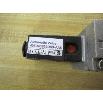 Automatic Valve 407D43S39DS3-AA5 Valve - New No Box