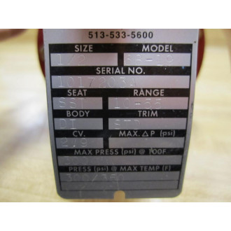 Jordan Valve 68-19 Sliding Gate Valve - New No Box