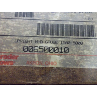 Schrader Bellows 006500010 Upright Hydraulic Gauge - New No Box
