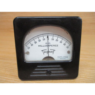 Triplett 327-T DC 50-0-50 MA Panel Meter 327T