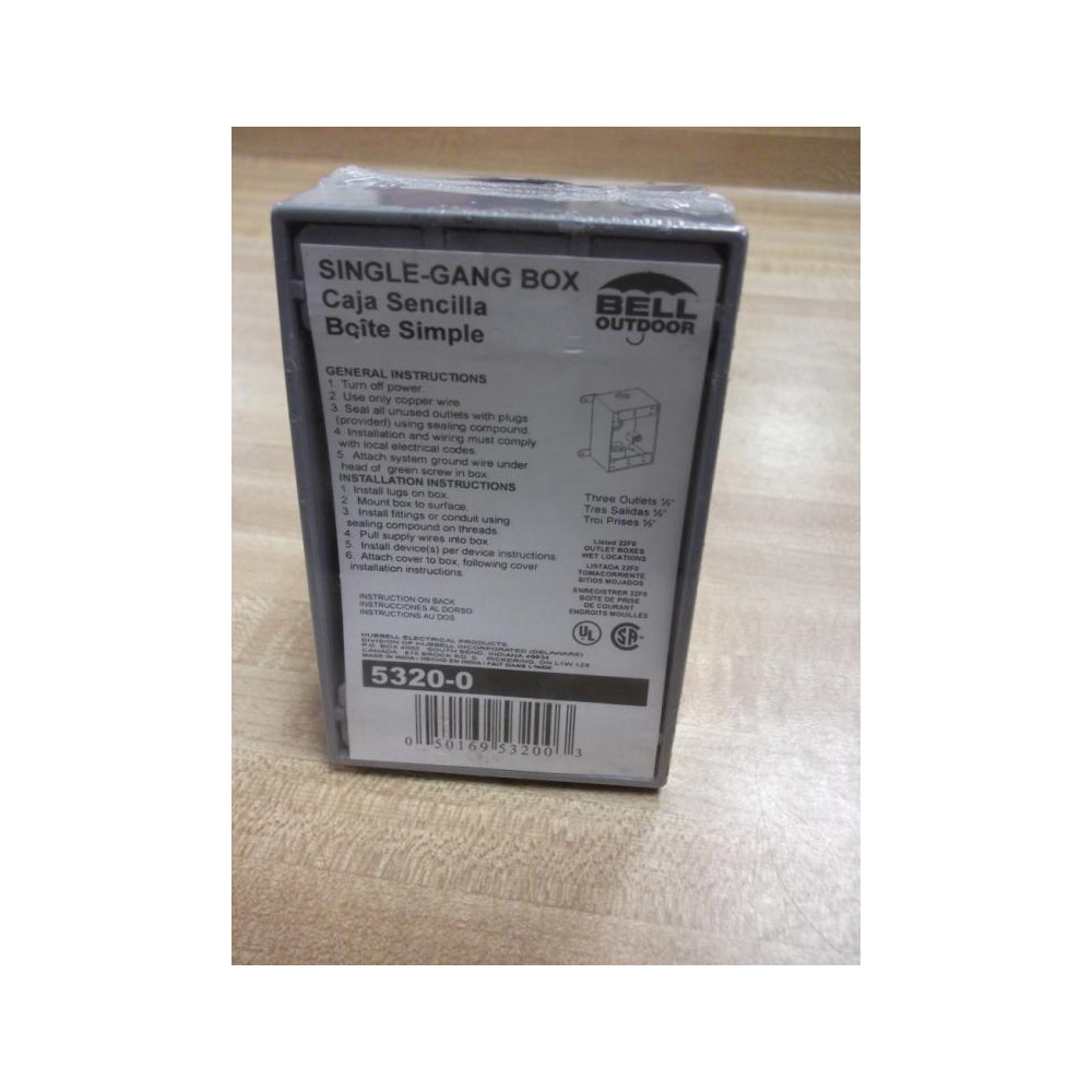 Bell Outdoor 5320-0 Single Gang Box