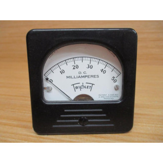 Triplett 327-T DC 0-50 MA Panel Meter 327T