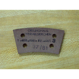Ortlinghaus 1-400-135-50-0013 Brake Pad (Pack of 5) - New No Box